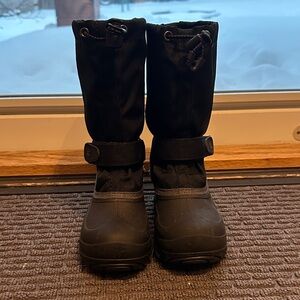 Kids Black Winter Snow Boots
